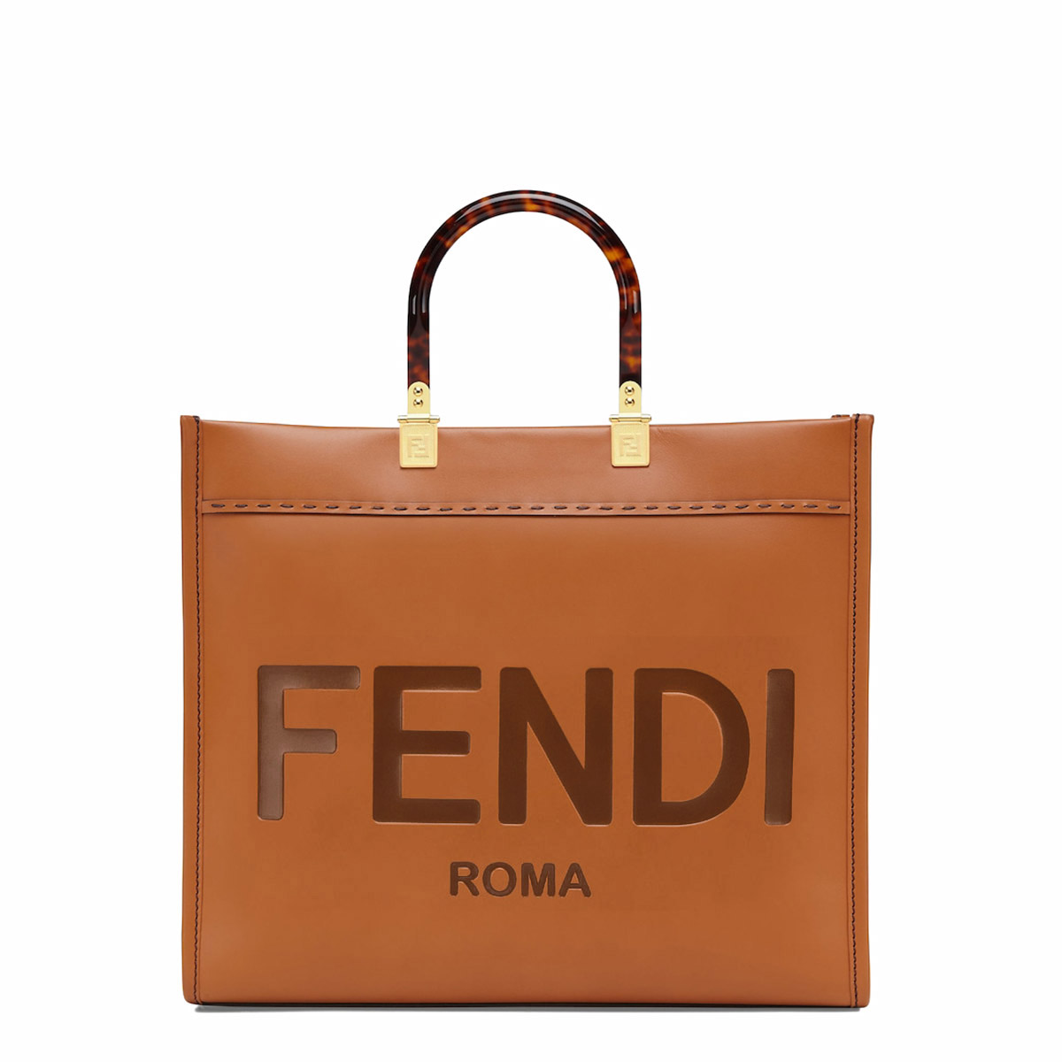 FENDI TIMELESS Sunshine Medium Brown Calfskin Bag