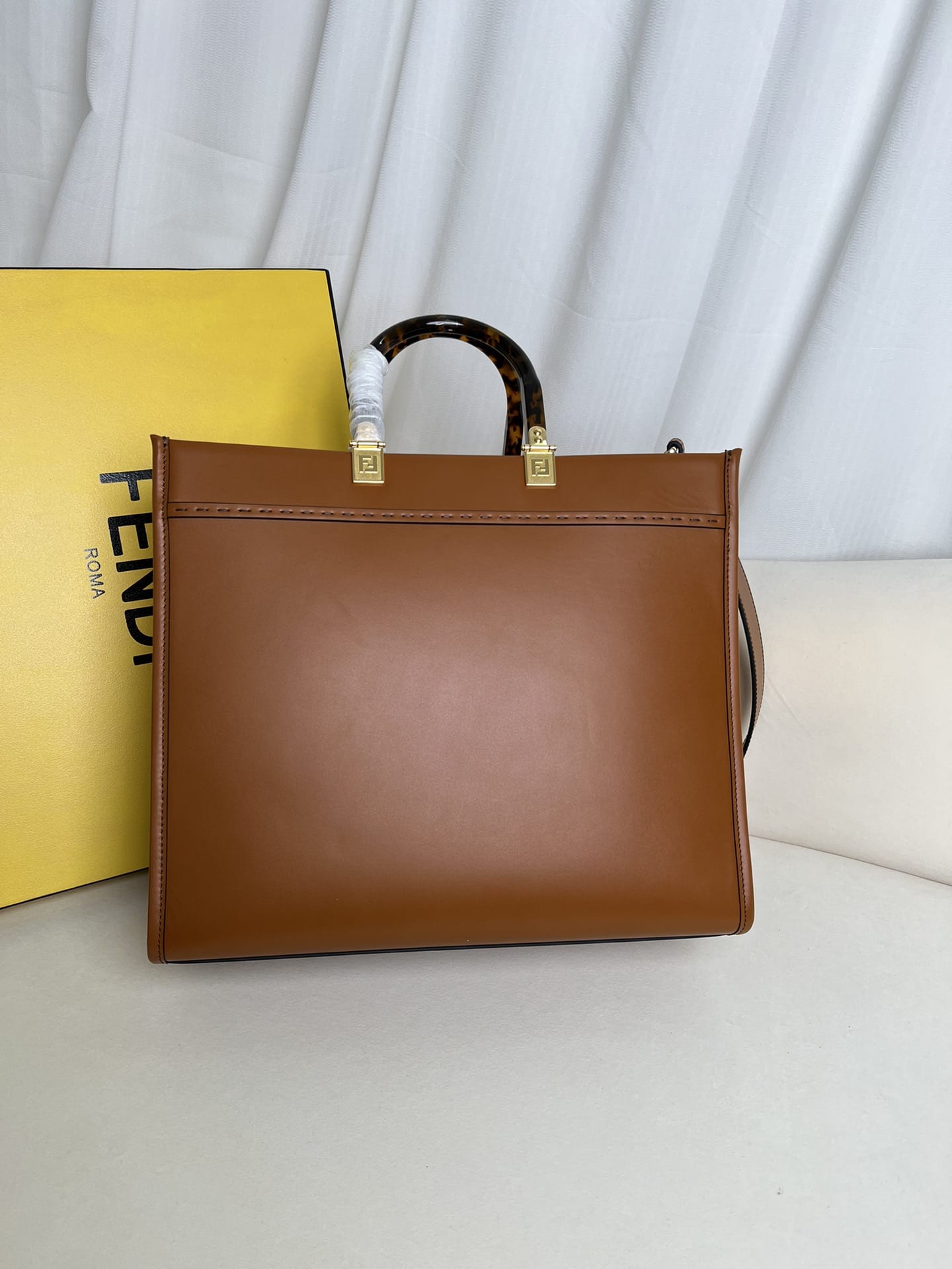 FENDI TIMELESS Sunshine Medium Brown Calfskin Bag