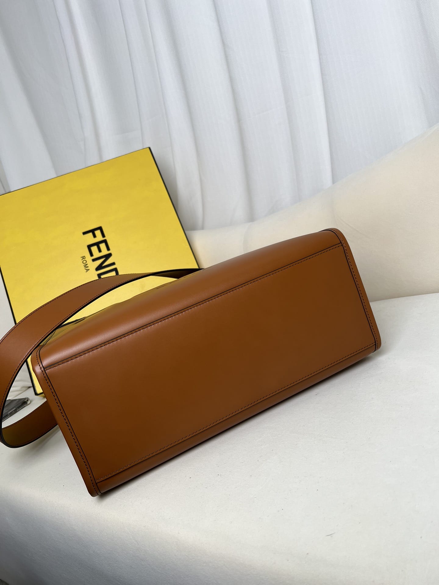 FENDI TIMELESS Sunshine Medium Brown Calfskin Bag