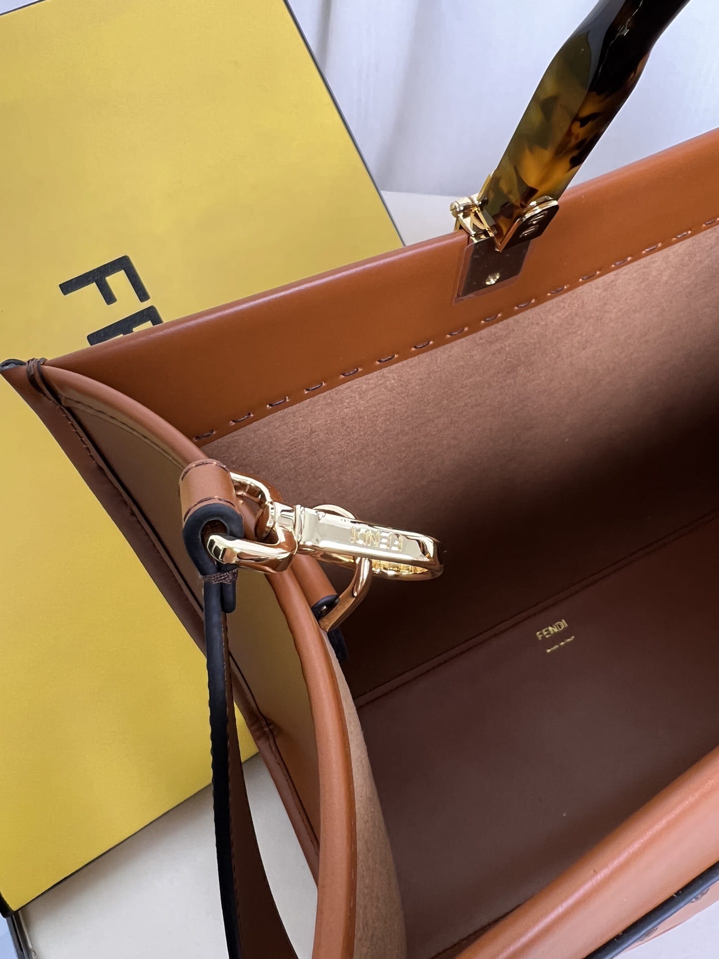 FENDI TIMELESS Sunshine Medium Brown Calfskin Bag