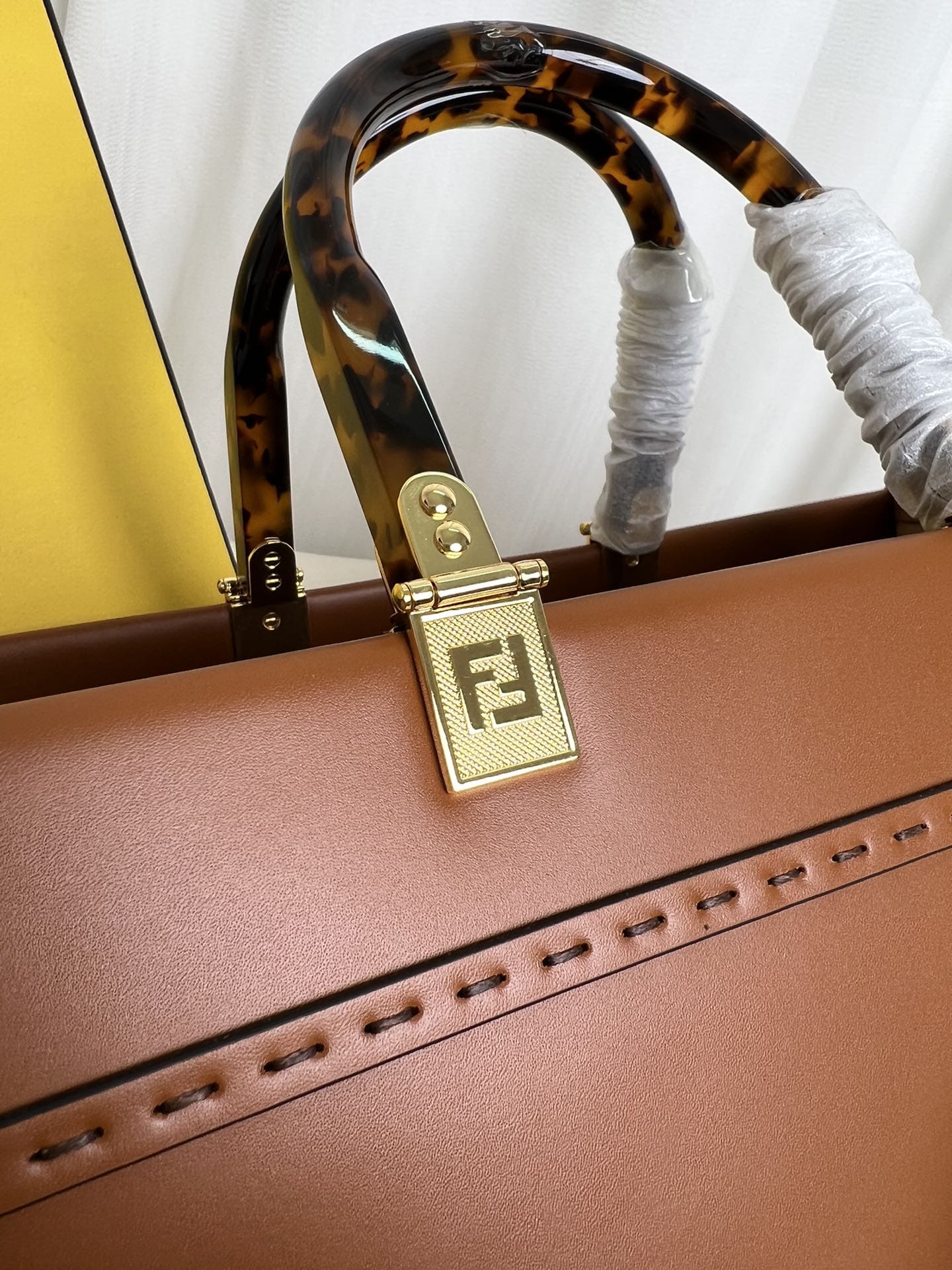 FENDI TIMELESS Sunshine Medium Brown Calfskin Bag