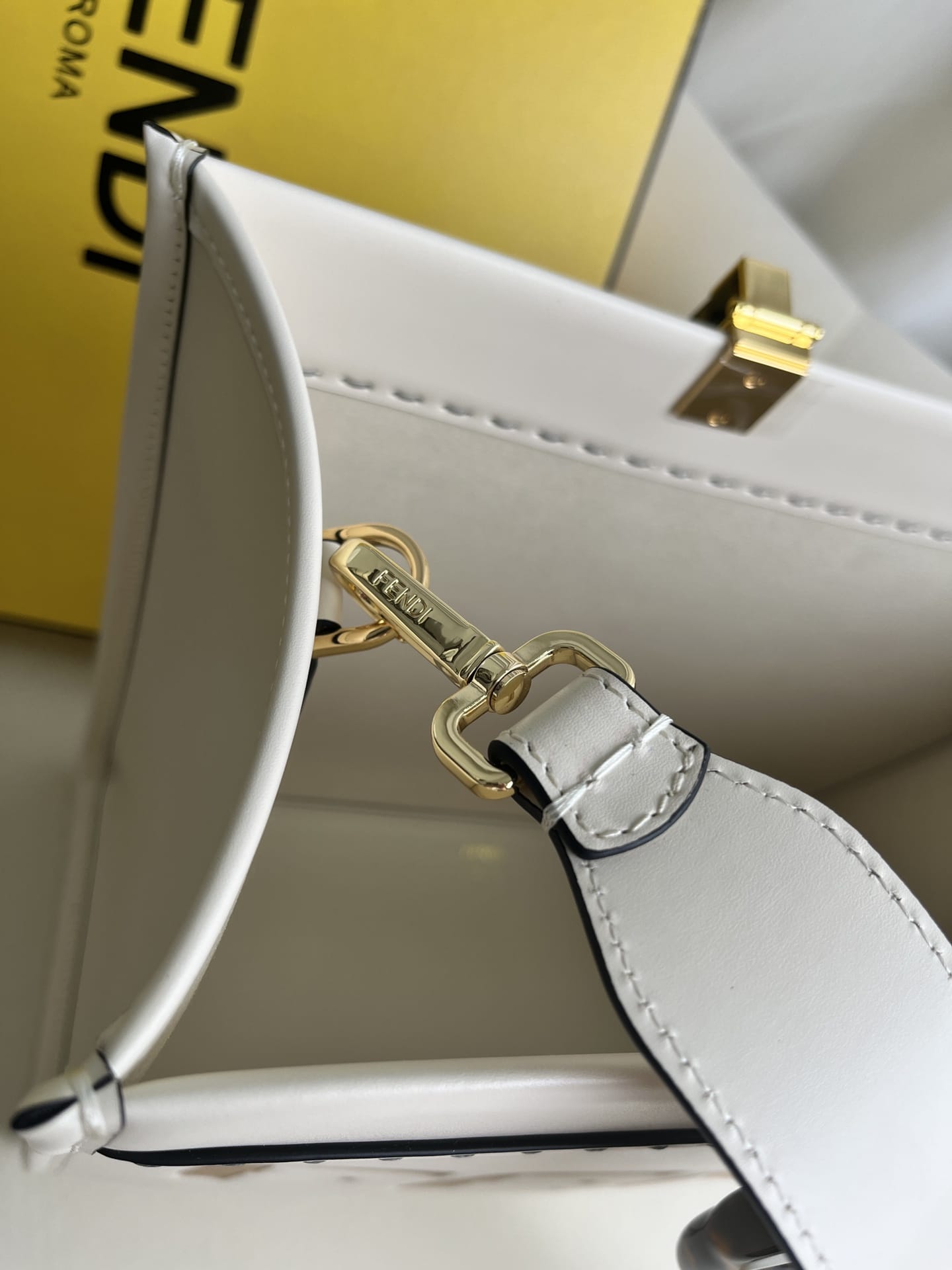 FENDI TIMELESS Sunshine Medium White Calfskin Bag