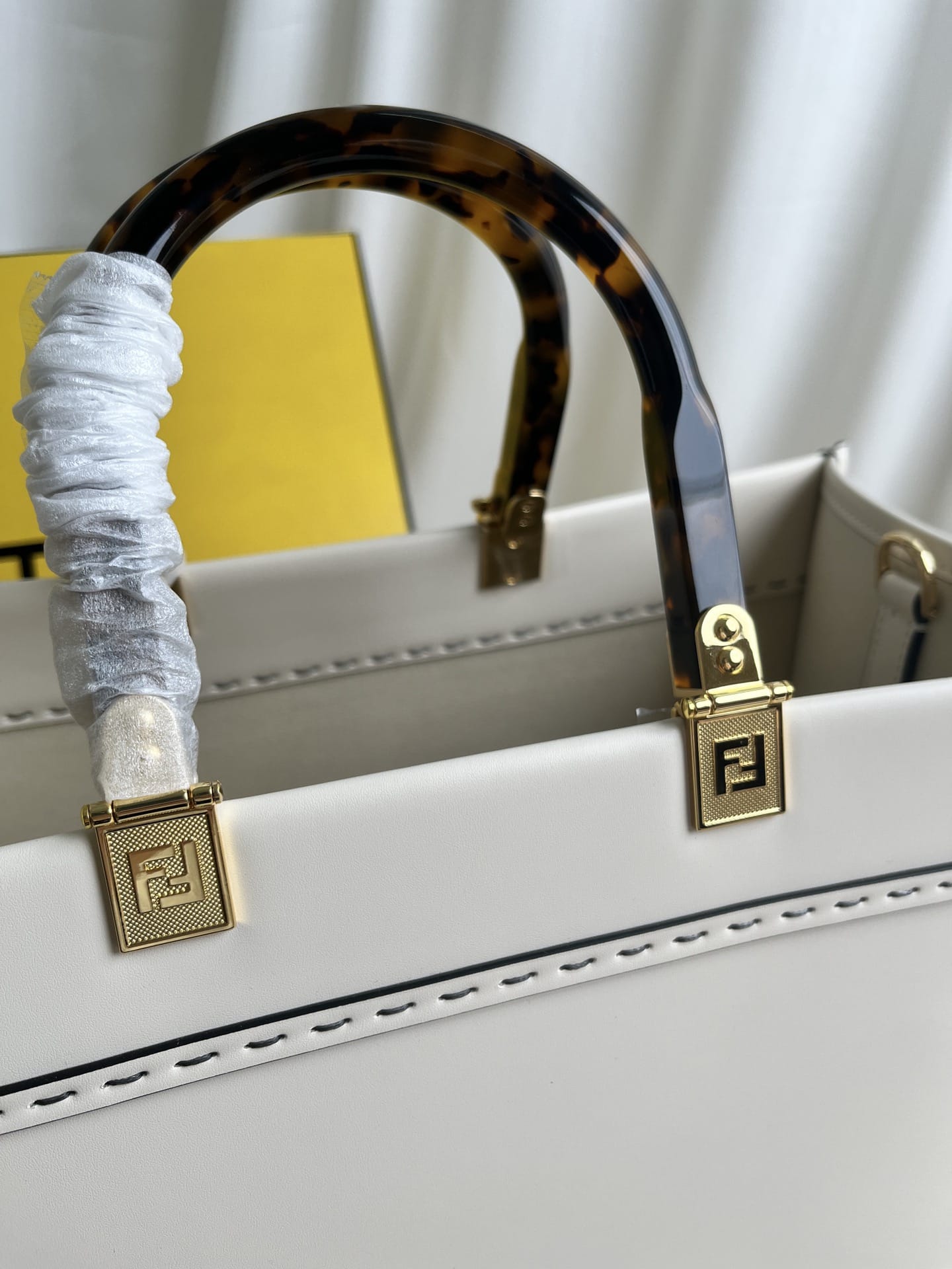 FENDI TIMELESS Sunshine Medium White Calfskin Bag