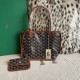 GOYARD Anjou Mini Tote Bag - Black & Tan