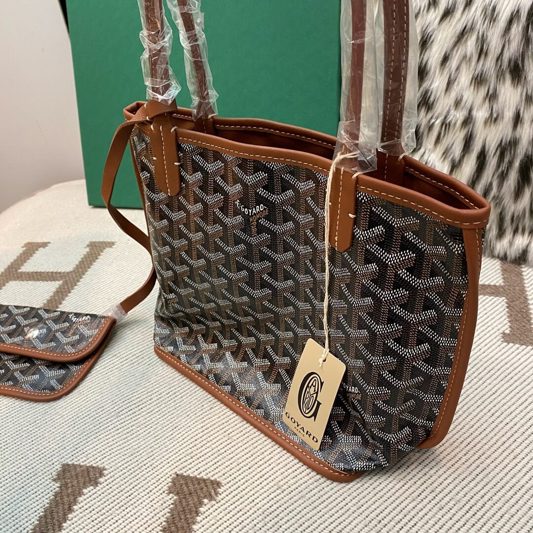 GOYARD Anjou Mini Tote Bag - Black & Tan