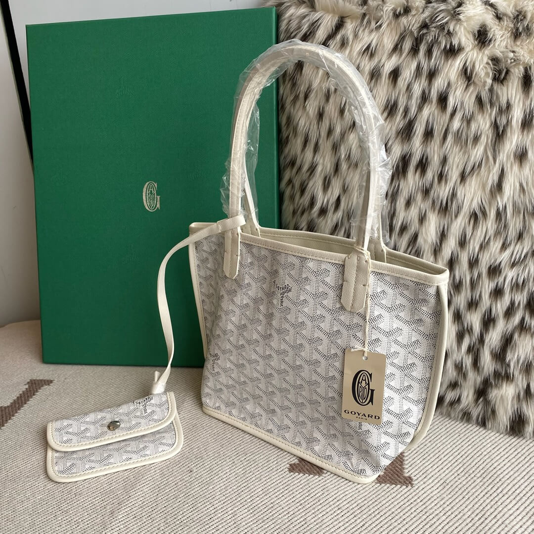 GOYARD Anjou Mini Tote Bag - White