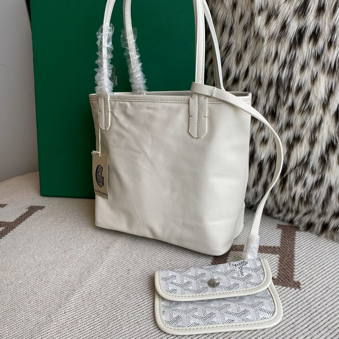 GOYARD Anjou Mini Tote Bag - White