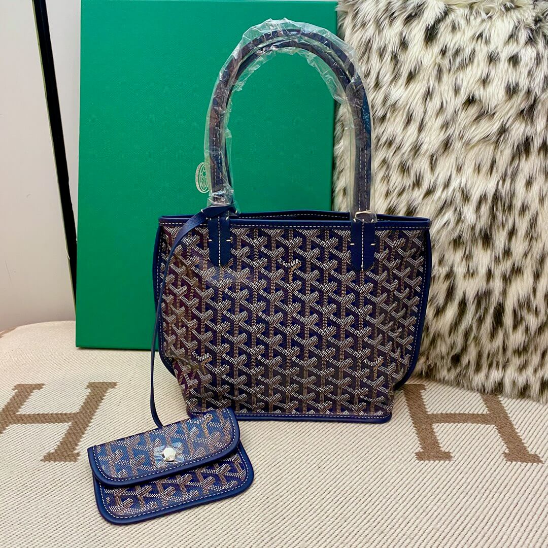 GOYARD Anjou Mini Tote Bag - Navy Blue