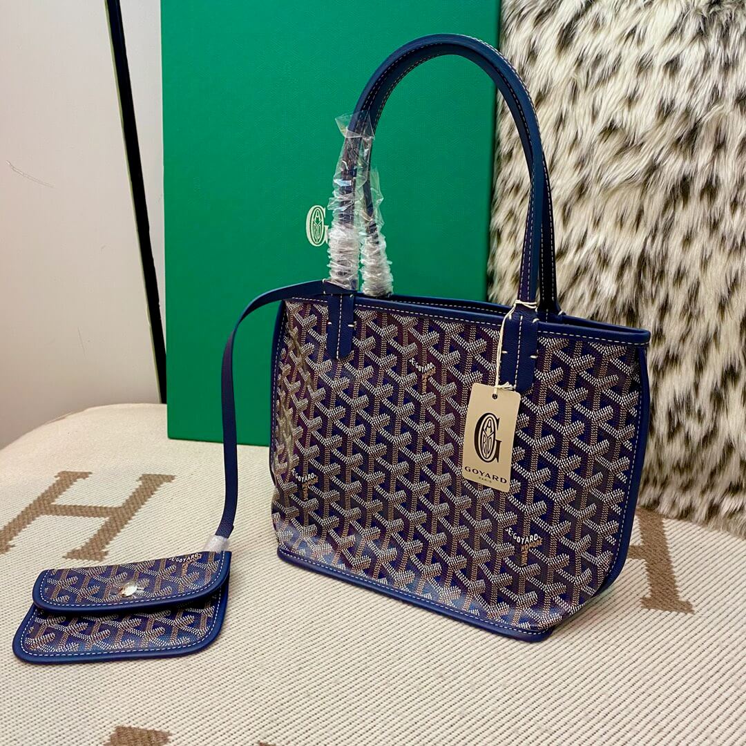 GOYARD Anjou Mini Tote Bag - Navy Blue