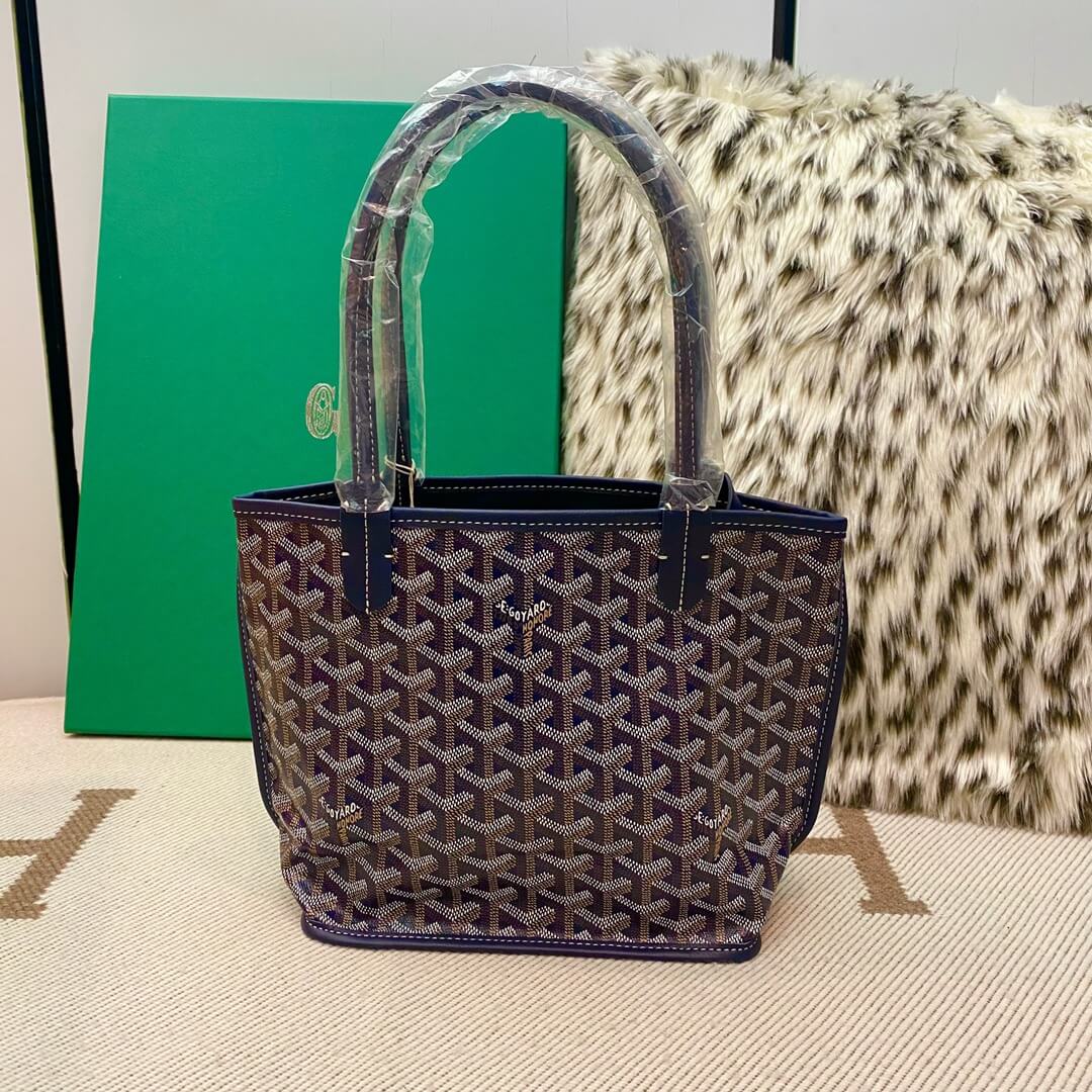 GOYARD Anjou Mini Tote Bag - Navy Blue