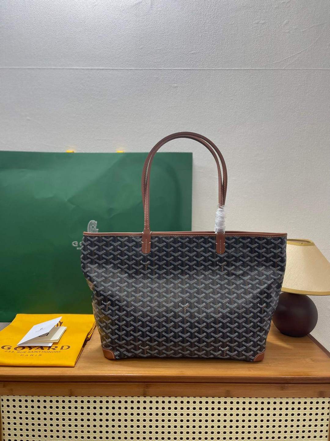 GOYARD Artois MM Tote Bag - Black &amp; Tan