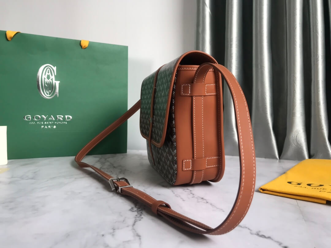 GOYARD Belvedere MM Messenger Bag - Black & Tan