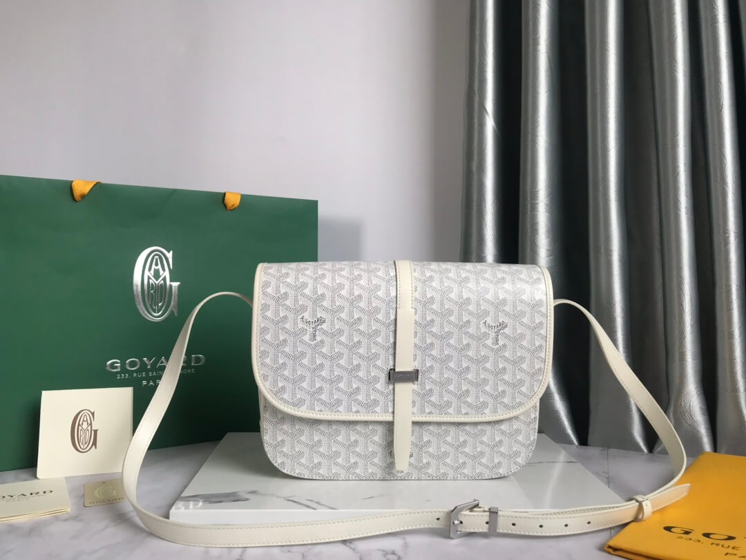 GOYARD Belvedere MM Messenger Bag - White