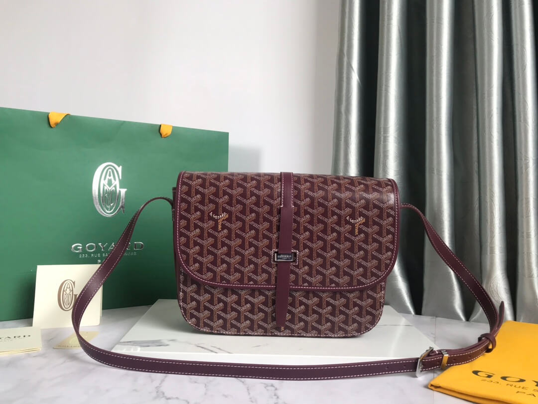 GOYARD Belvedere MM Messenger Bag - Burgundy