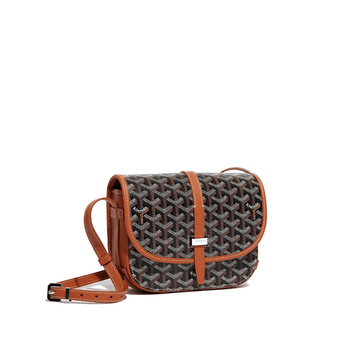 GOYARD Belvedere PM Messenger Bag - Black &amp; Tan