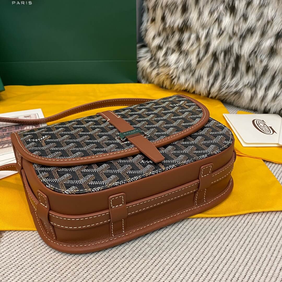 GOYARD Belvedere PM Messenger Bag - Black &amp; Tan