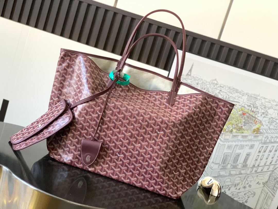 GOYARD Saint Louis GM Tote Bag - Burgundy