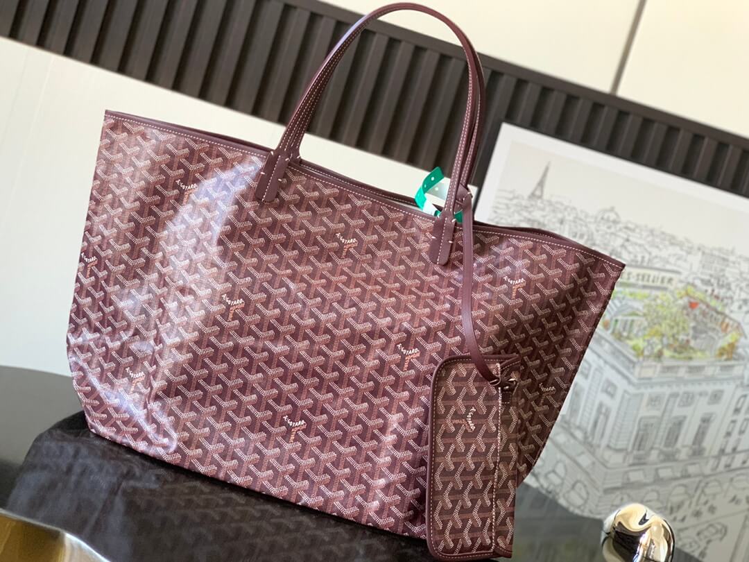 GOYARD Saint Louis GM Tote Bag - Burgundy