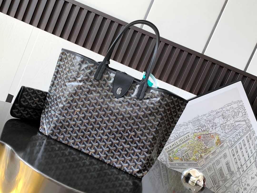 GOYARD Saint Louis PM Tote Bag - Black