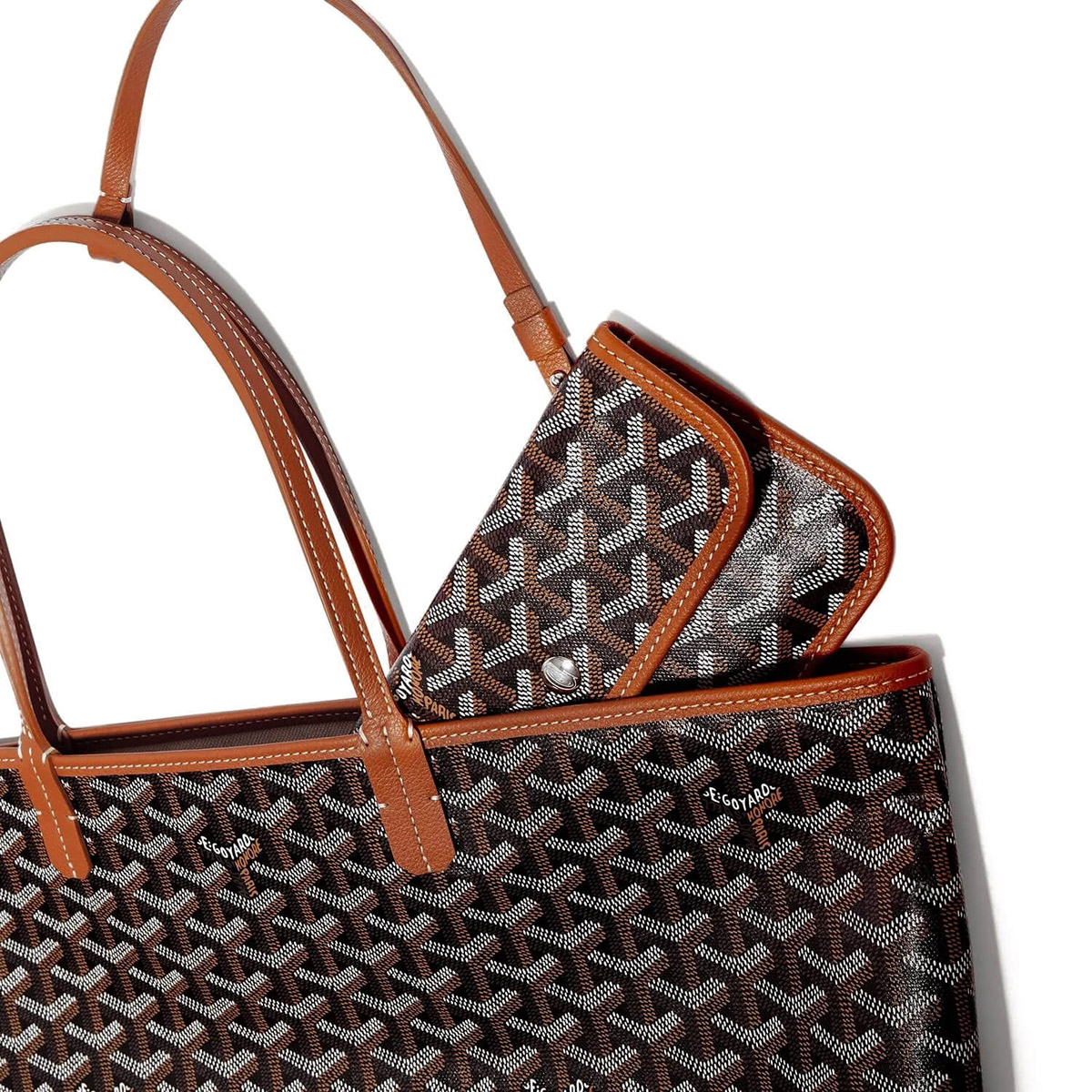 GOYARD Saint Louis PM Tote Bag - Black & Tan