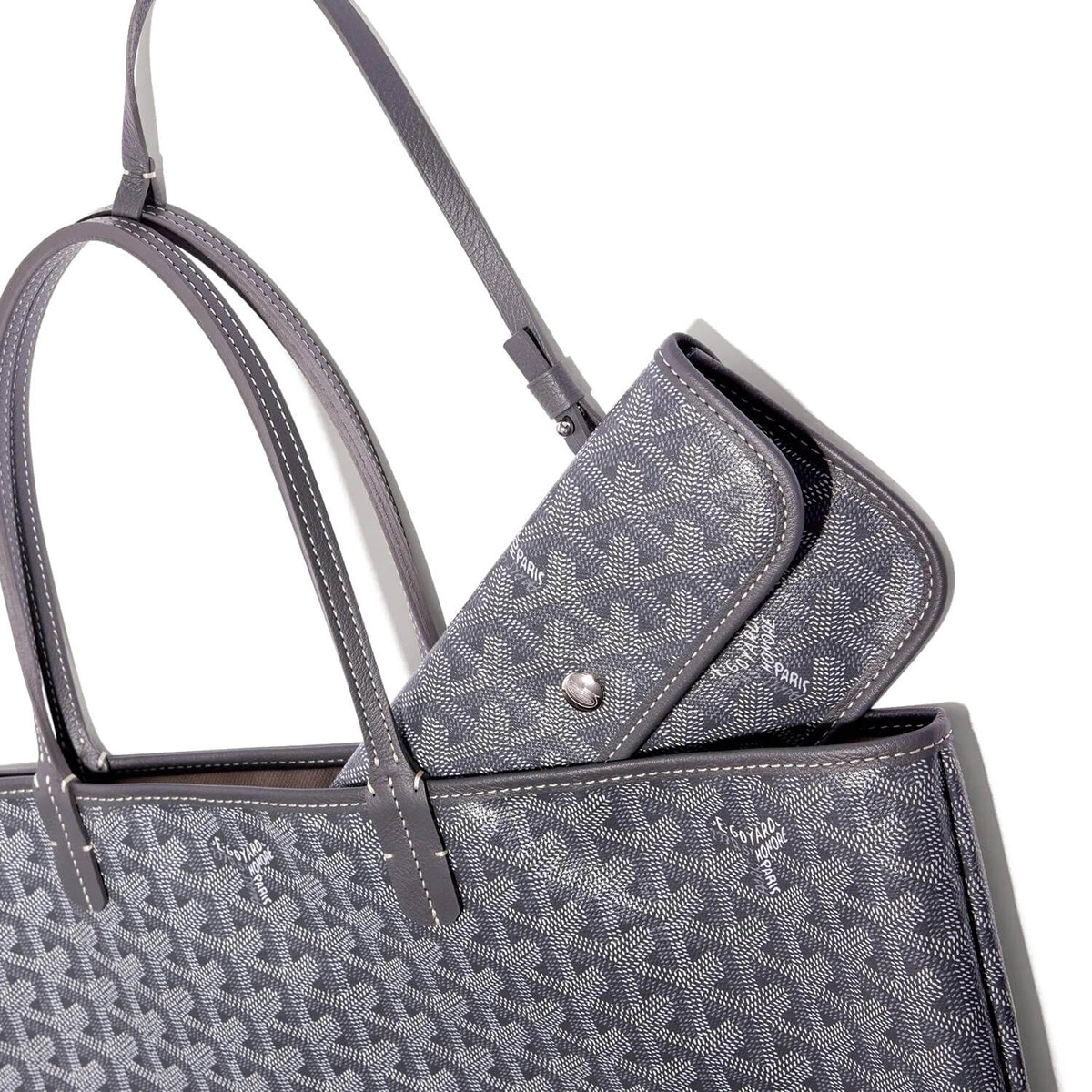 GOYARD Saint Louis PM Tote Bag - Grey