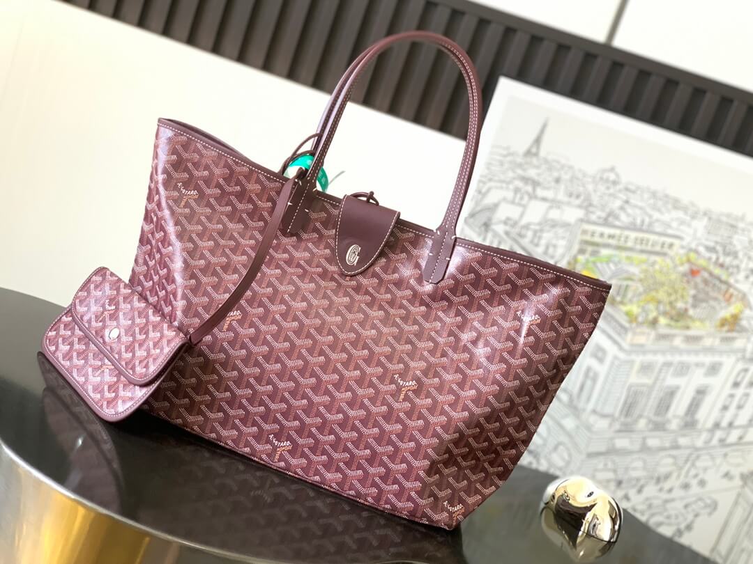 GOYARD Saint Louis PM Tote Bag - Burgundy