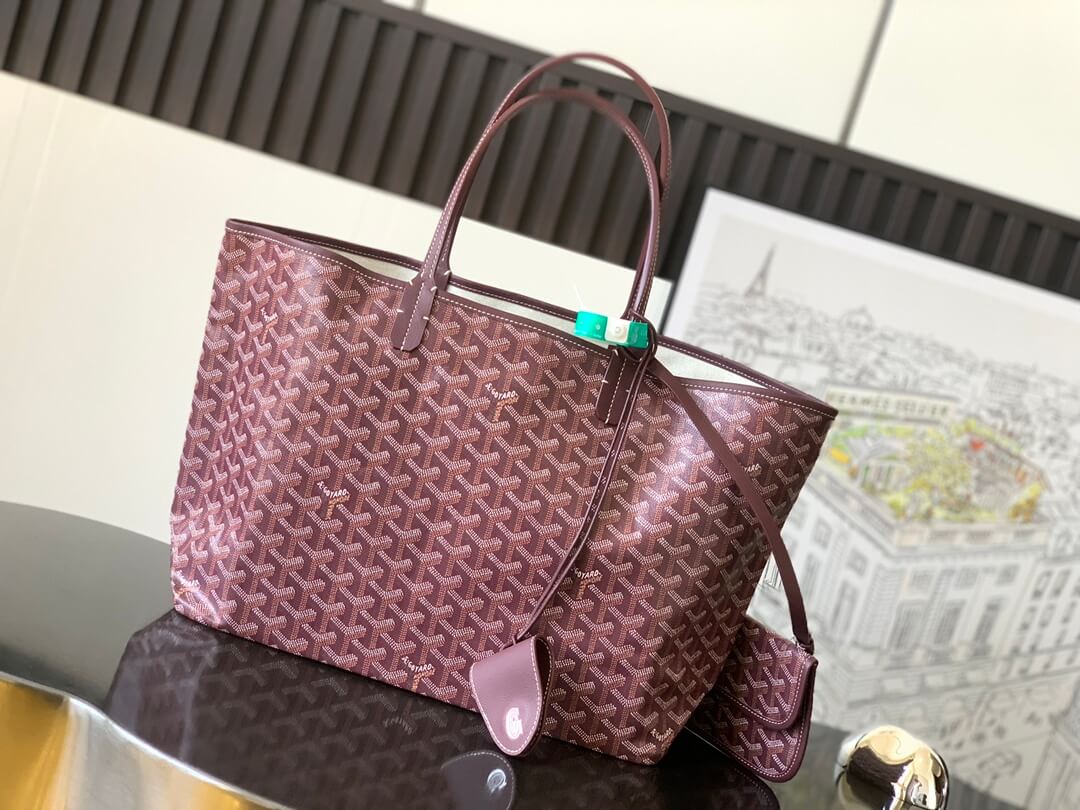 GOYARD Saint Louis PM Tote Bag - Burgundy