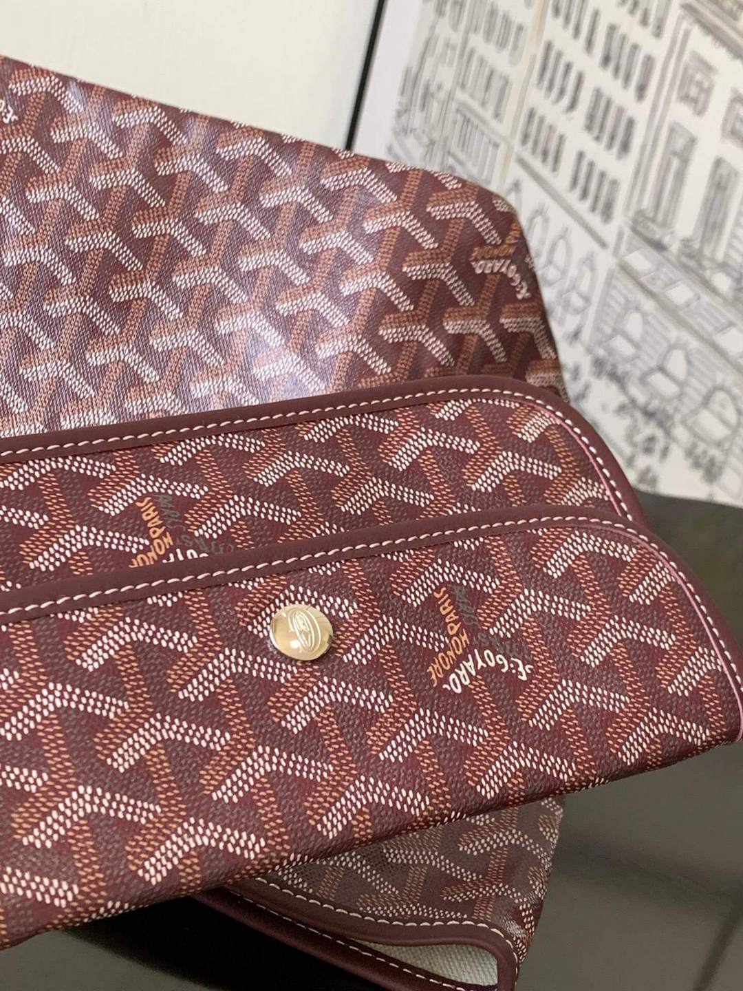 GOYARD Saint Louis PM Tote Bag - Burgundy