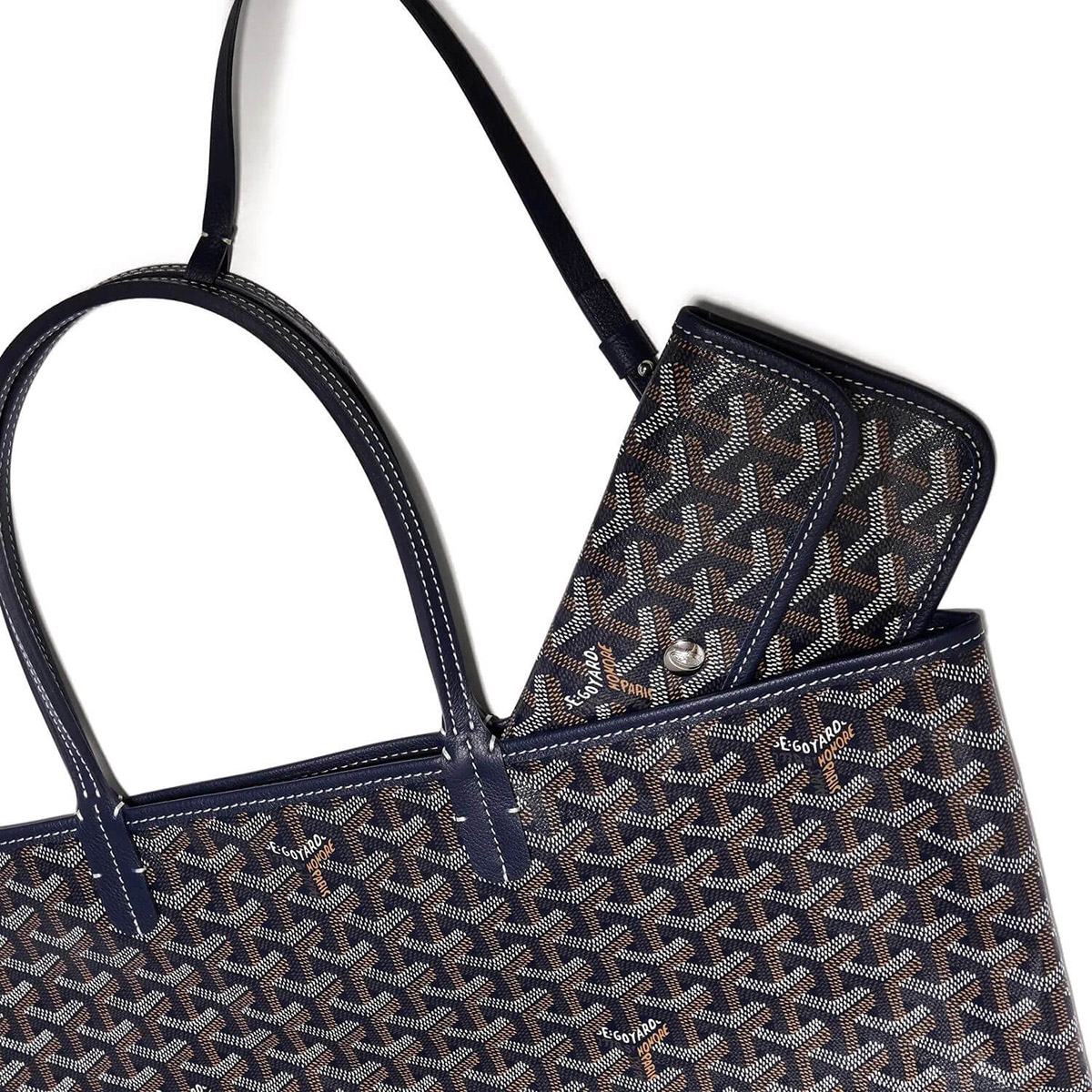 GOYARD Saint Louis PM Tote Bag - Navy Blue