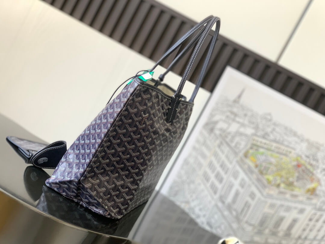 GOYARD Saint Louis PM Tote Bag - Navy Blue