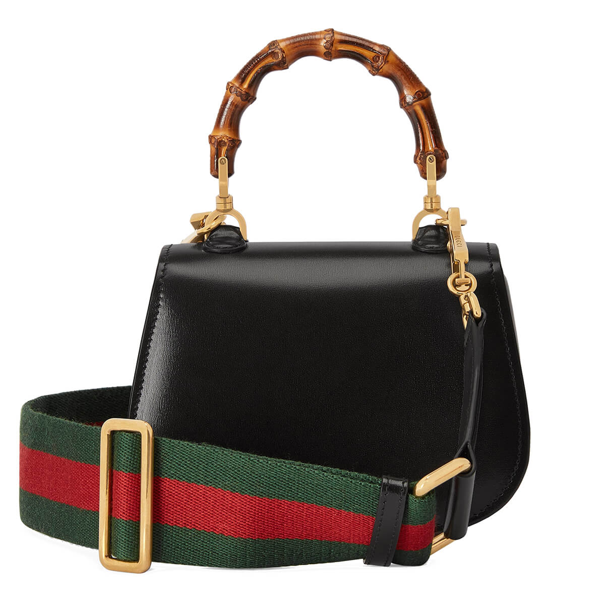 GUCCI Bamboo 1947 Mini Top Handle Bag - Black Leather