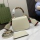 GUCCI Bamboo 1947 Mini Top Handle Bag - White Leather