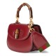 GUCCI Bamboo 1947 Mini Top Handle Bag - Red Leather