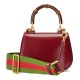 GUCCI Bamboo 1947 Mini Top Handle Bag - Red Leather