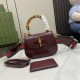 GUCCI Bamboo 1947 Mini Top Handle Bag - Red Leather