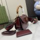 GUCCI Bamboo 1947 Mini Top Handle Bag - Red Leather