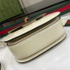 GUCCI Bamboo 1947 Mini Top Handle Bag with GUCCI Logo - White Leather