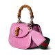 GUCCI Bamboo 1947 Mini Top Handle Bag with GUCCI Logo - Pink Leather