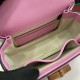 GUCCI Bamboo 1947 Mini Top Handle Bag with GUCCI Logo - Pink Leather