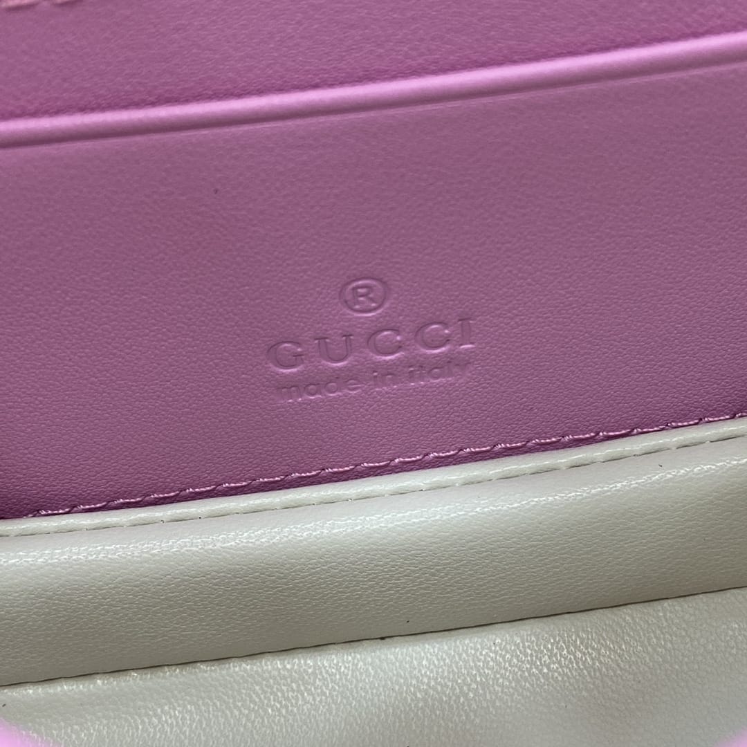 GUCCI Bamboo 1947 Mini Top Handle Bag with GUCCI Logo - Pink Leather