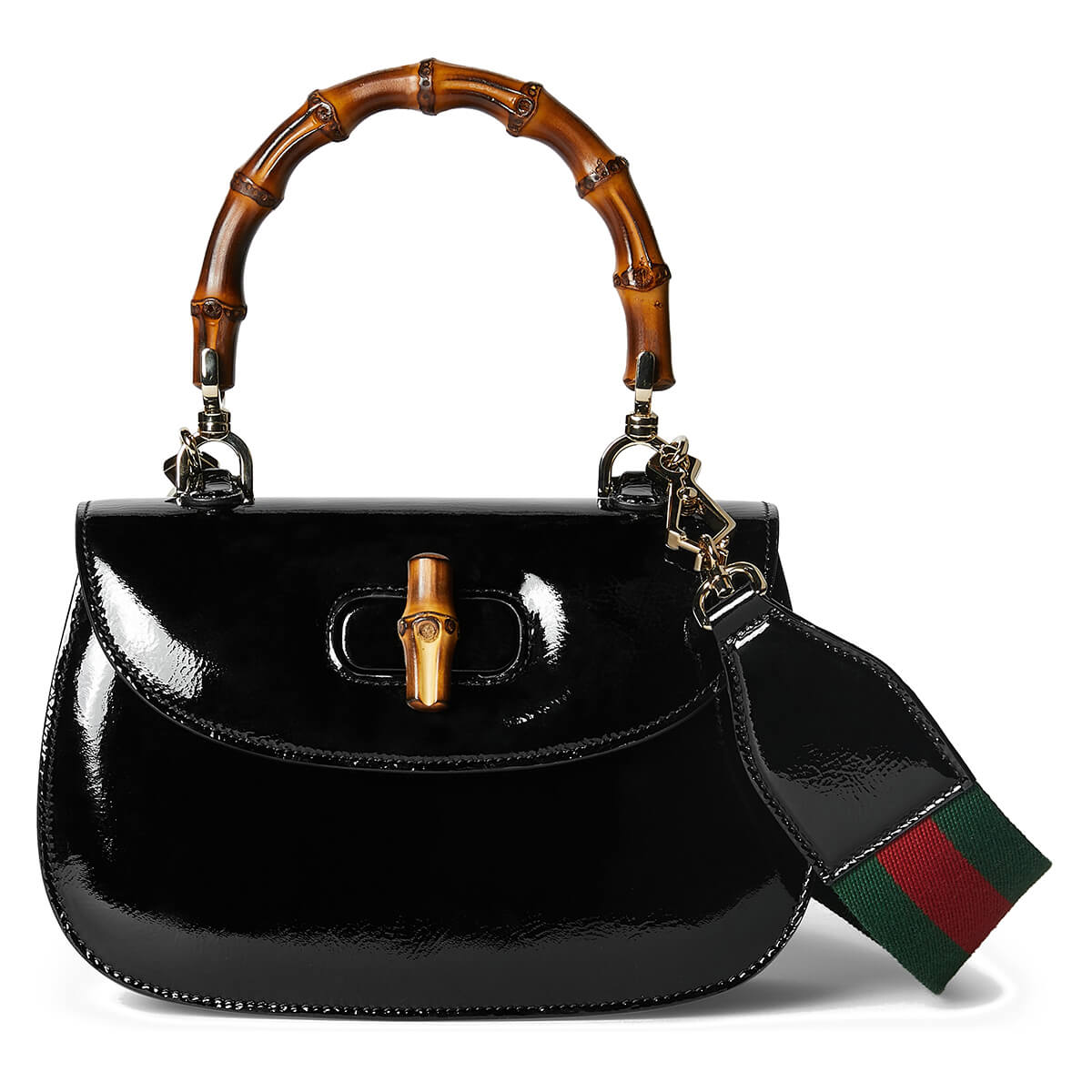 GUCCI Bamboo 1947 Small Top Handle Bag - Black Leather