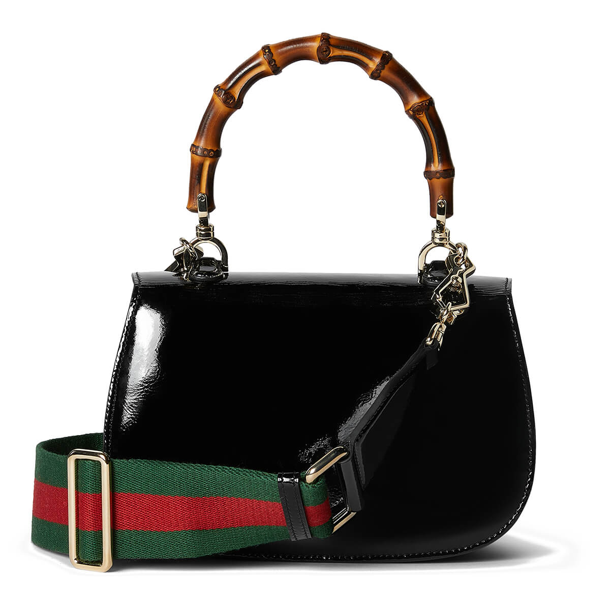 GUCCI Bamboo 1947 Small Top Handle Bag - Black Leather