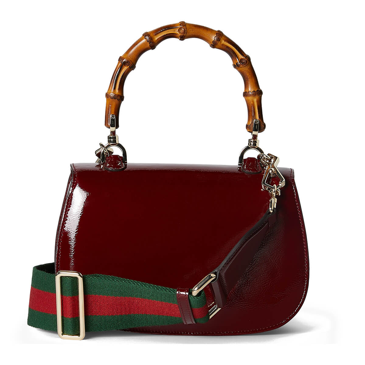 GUCCI Bamboo 1947 Small Top Handle Bag - Red Leather