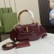 GUCCI Bamboo 1947 Small Top Handle Bag - Red Leather