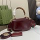 GUCCI Bamboo 1947 Small Top Handle Bag - Red Leather