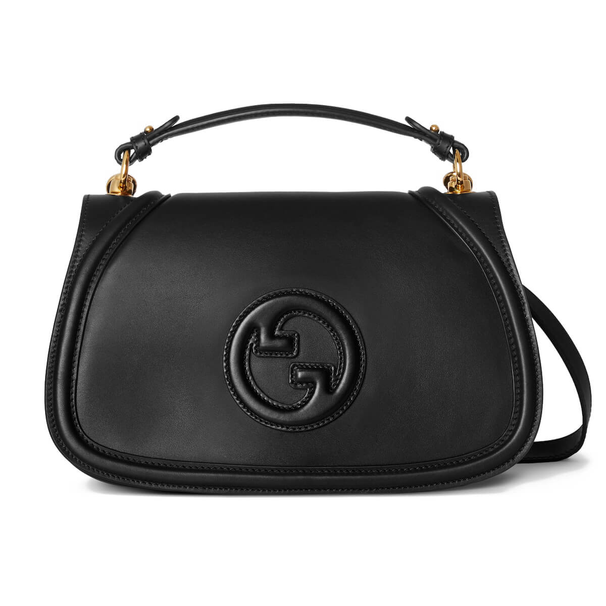 GUCCI Blondie Medium Top Handle Bag - Black Leather