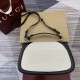 GUCCI Blondie Medium Top Handle Bag - Natural Canvas & Black Leather