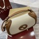 GUCCI Blondie Medium Top Handle Bag - Natural Canvas & Brown Leather