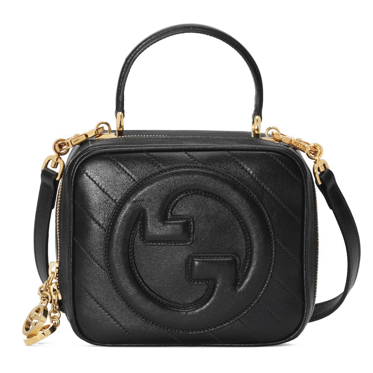 GUCCI Blondie Small Top Handle Bag - Black Leather