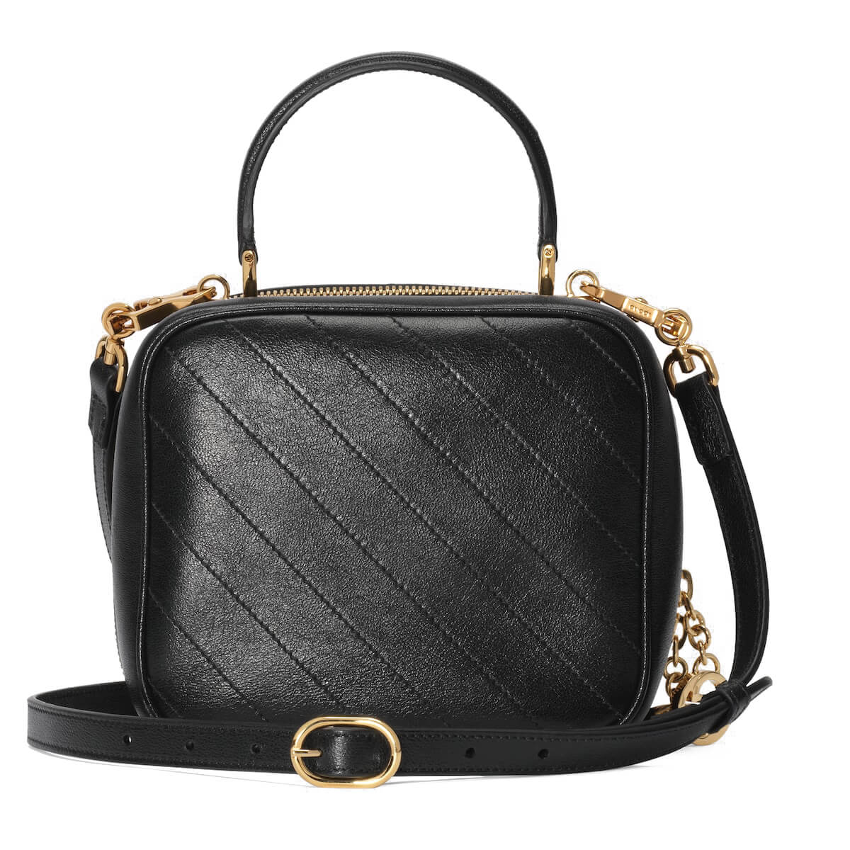 GUCCI Blondie Small Top Handle Bag - Black Leather